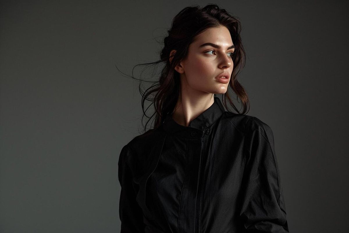 Portrait in moody light with a LUXBAGZ leather bag