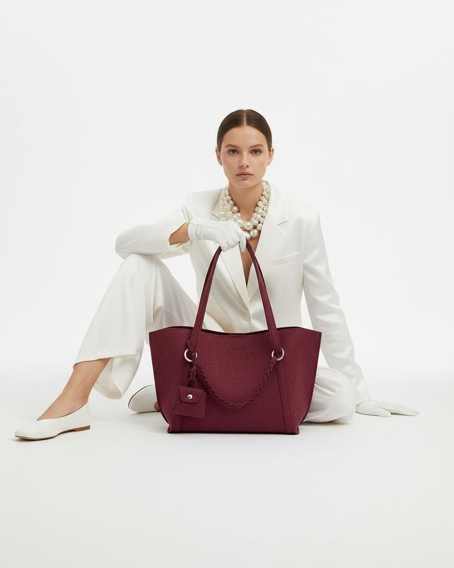 Model styled with a LUXBAGZ bag